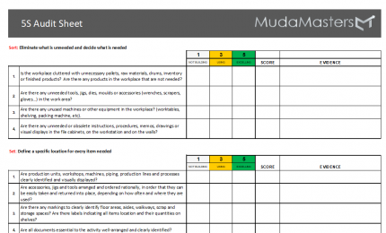 5S Audit Form