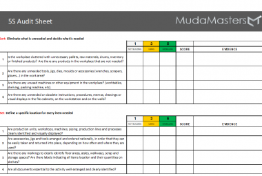 5S Audit Form